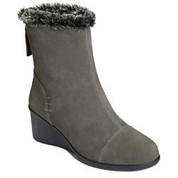 Aerosoles Bravery Boot, Gray Suede/faux Metallic