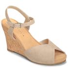 Aerosoles Bloom Plush Wedge, Bone Suede