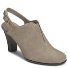 Aerosoles Role Back Sling-back Shoe, Gray Suede/faux Metallic