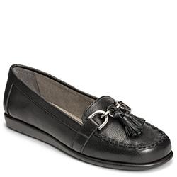 Aerosoles Super Soft Loafer, Black Leather