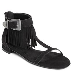 Aerosoles Lowdown Closed-toe Sandal, Black Suede