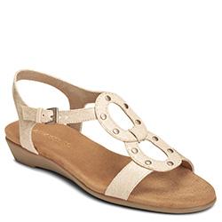 Aerosoles Atomic Closed-toe Sandal, Bone Snake