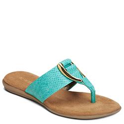 Aerosoles Nice Save Thong Sandal, Green Snake