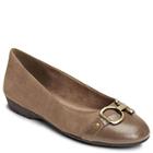 Aerosoles Ultrabrite Flat, Taupe Faux Suede