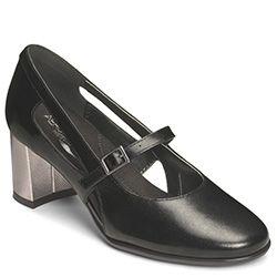 Aerosoles Box Office Pump, Black Leather