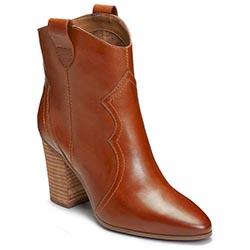 Aerosoles Lincoln Square Heel, Dark Tan Leather
