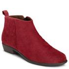 Aerosoles Step It Up Bootie, Wine Suede/leather