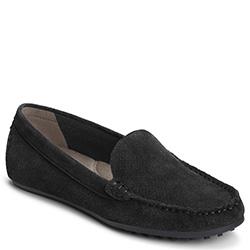 Aerosoles Over Drive Flat, Black Suede