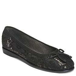 Aerosoles Fashionista Ballet Flat, Black Sparkle