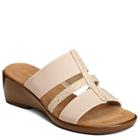 Aerosoles Flaunt Closed-toe Sandal, Gold Snake