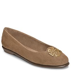 Aerosoles Exhibet Flat, Taupe Suede