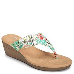 Aerosoles Flower Wedge, White Floral