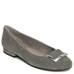Aerosoles Good Times Flat, Dark Gray Suede