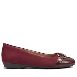 Aerosoles Ultrabrite Ballet Flat, Wine Faux Suede