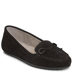 Aerosoles Long Drive Flat, Black Suede