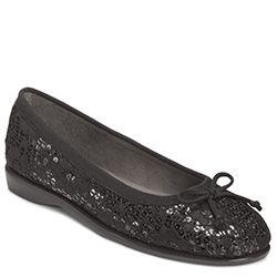 Aerosoles Teashop Ballet Flat, Black Sparkle