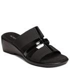 Aerosoles Flaunt Closed-toe Sandal, Black Patent