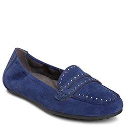 Aerosoles Drive Up Flat, Blue Suede/leather