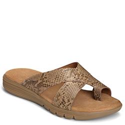 Aerosoles Adjustment Closed-toe Sandal, Tan Snake