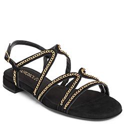 Aerosoles Downtown Closed-toe Sandal, Black Suede