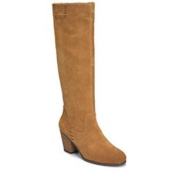 Aerosoles Festivities Boot, Dark Tan Suede