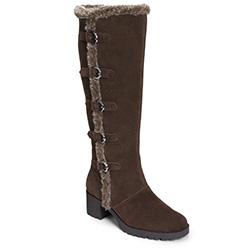Aerosoles Nesst Egg Boot, Dark Brown Suede