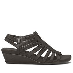 Aerosoles Yetaway Sandal, Black Snake