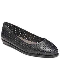 Aerosoles Between Us Flat, Black Leather