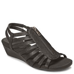 Aerosoles Yetaway Closed-toe Sandal, Black Snake