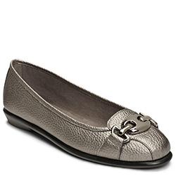 Aerosoles In Between Flat, Dark Silver Metal