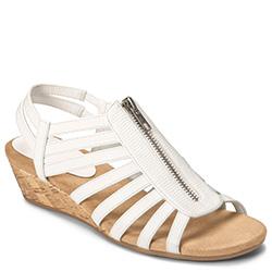 Aerosoles Yetaway Closed-toe Sandal, White Snake