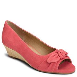 Aerosoles Ship Deck Wedge, Coral Fabric