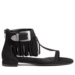Aerosoles Low Down Sandal, Black Suede