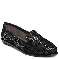 Aerosoles Betunia Loafer, Black Sequin Lace