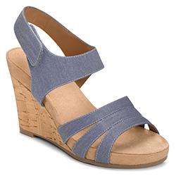 Aerosoles Plush Day Wedge, Chambray Fabric