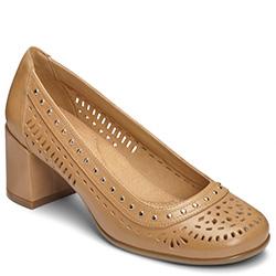 Aerosoles Shine Brite Heel, Light Tan Leather