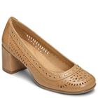 Aerosoles Shine Brite Heel, Light Tan Leather