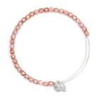 Alex And Ani Blush Rock Candy Beaded Bangle, Shiny Silver Finish