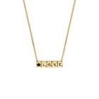 Alex And Ani Scrabble Love Adjustable Necklace, 14kt Gold Plated