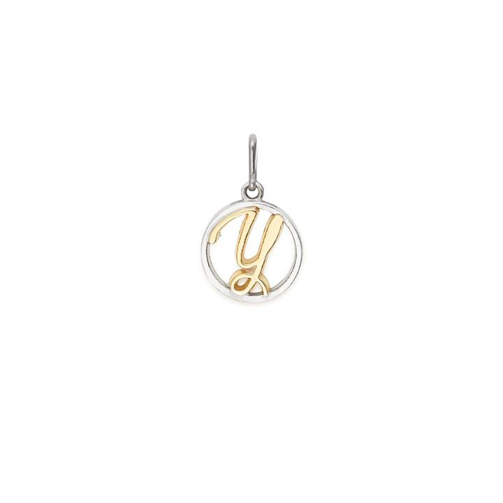 Alex And Ani Initial Y Two Tone Necklace Charm