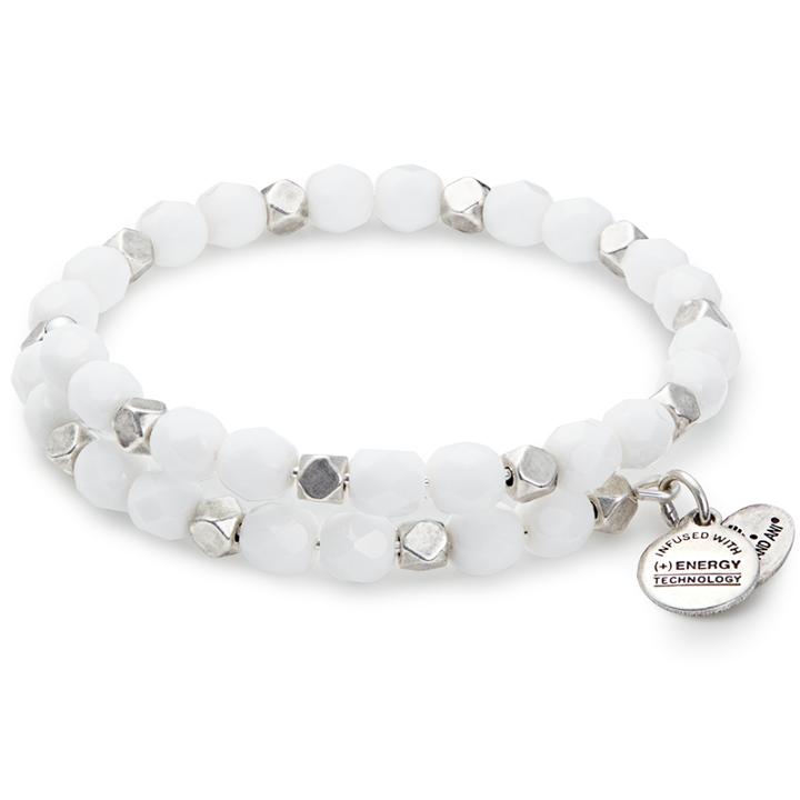 Alex And Ani Cloud Pebble Wrap, Rafaelian Silver Finish
