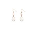 Alex And Ani Birch Dewdrop Earrings, Shiny Rose Gold Finish