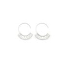 Alex And Ani Blue Lotus Hoop Earrings, Sterling Silver