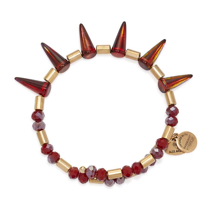 Alex And Ani Crimson Aura Depths Of The Wild Wrap, Rafaelian Gold Finish