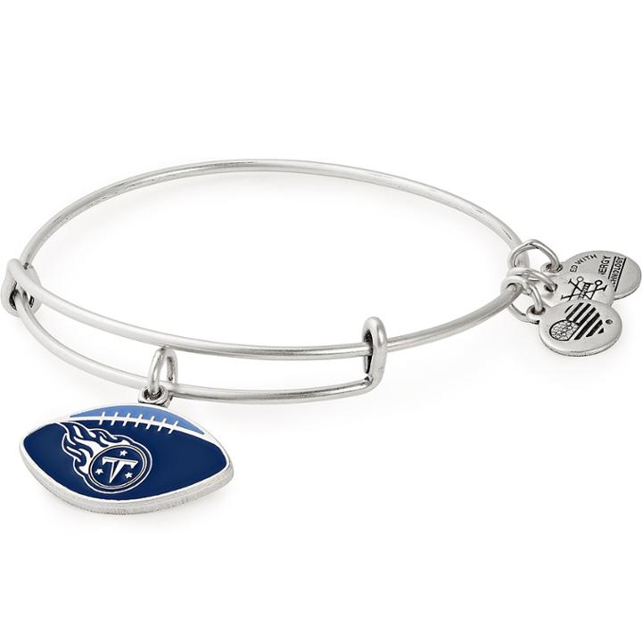 Alex And Ani Tennessee Titans Football Color Infusion Charm Bangle, Rafaelian Silver Finish