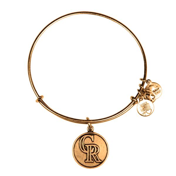 Alex And Ani Colorado Rockies™ Cap Logo Charm Bangle, Rafaelian Gold Finish