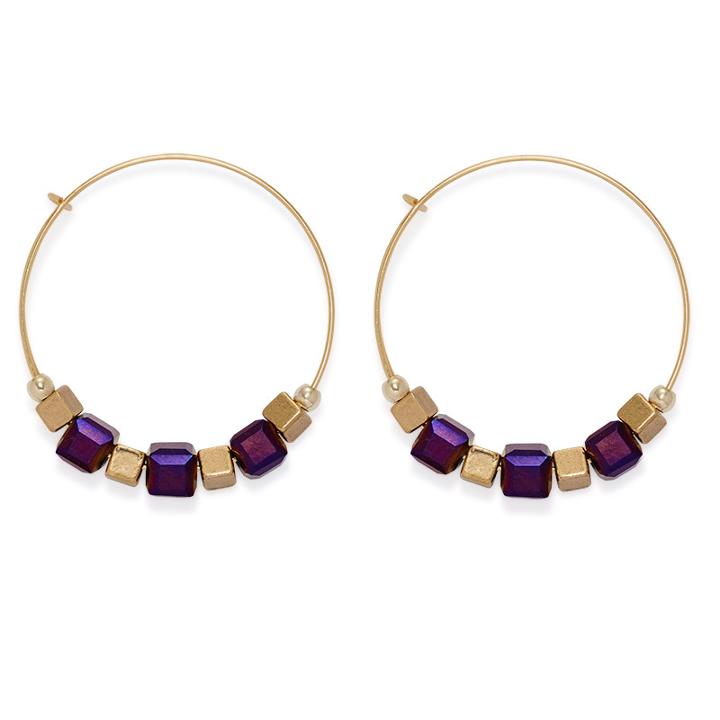 Alex And Ani Mulberry Trailblazer Earrings, Rafaelian Gold Finish