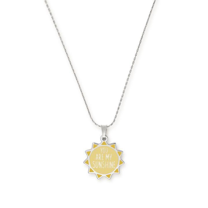 Alex And Ani You Are My Sunshine Expandable Necklace Children's Glaucoma Foundation, Shiny Silver Finish