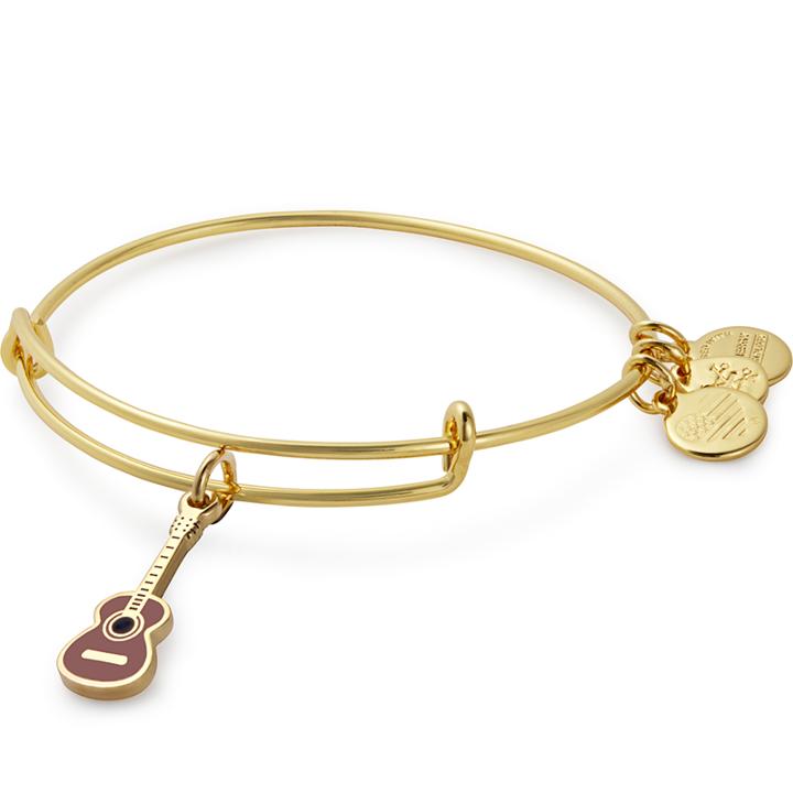 Alex And Ani Guitar Color Infusion Charm Bangle, Shiny Gold Finish