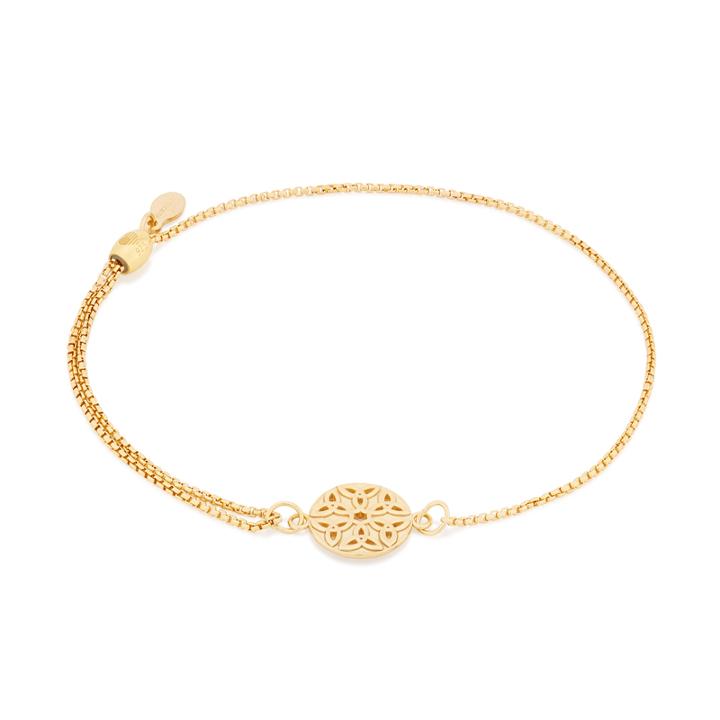 Alex And Ani Endless Knot Pull Chain Bracelet, 14kt Gold Plated